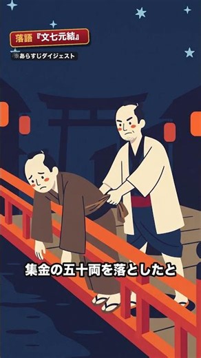 三大人情噺｜娘の身売り金五十両を、赤の他人に渡した男の話【落語 文七元結】#shorts