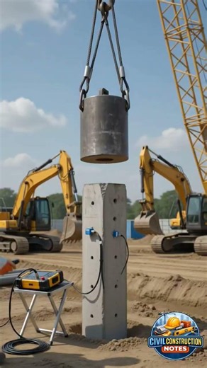 Dynamic Pile Load Testing | #piletesting #civilengineering #construction #trending #viral #civilwork