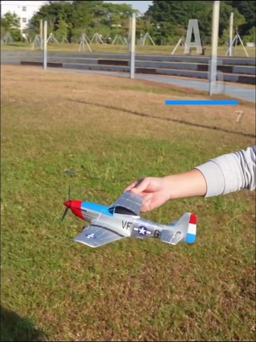 RC Plane for Beginners, P51 Remote Control Airplane for Adults, 2.4GHz 3 Channel Fighter Featuring 6 Axis Gyro Stabilizer, Easy to Fly