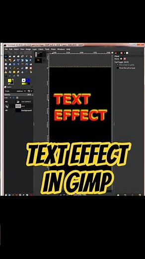 Easy & Cool Text Effect in 30 Seconds 🔥 | GIMP Tutorial | Free Photoshop Alternative! #shorts