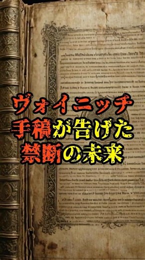 ヴォイニッチ手稿が告げた禁断の未来【都市伝説 宇宙】