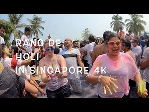 Rang De Holi 2019 | Singapore | Wave House Sentosa | IN 4K | Happy Holi Everyone
