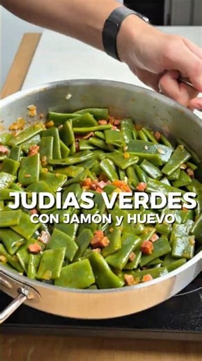Judías Verdes con Jamón y Huevo Escalfado | Receta Fácil y Saludable en 15 Minutos