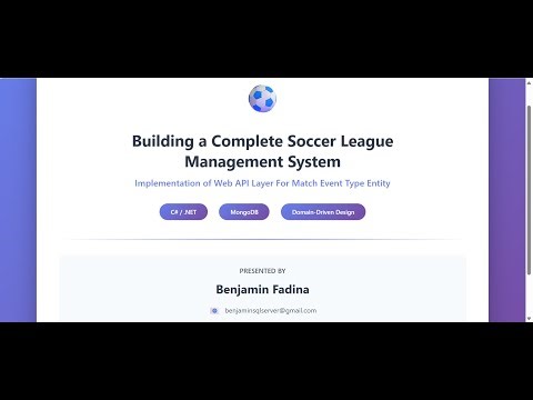 Soccer League Management System - Implementation Web API Layer For Match Event Type Entity