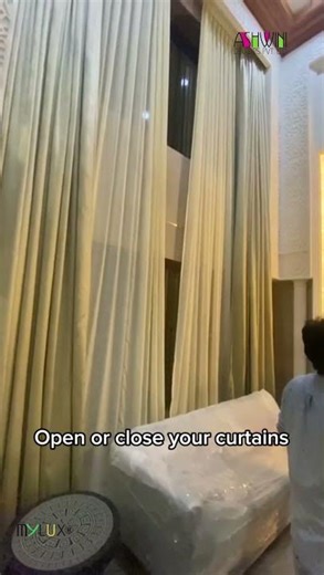 Motorised Curtain High Ceiling done by Ashwini decors - 9500033332📲💯