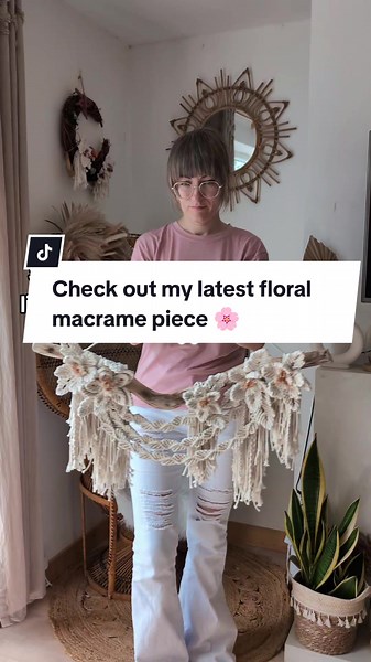 Bohemian Garden Macrame: Unique Floral Arrangement Art
