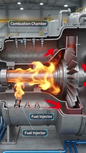Gas Turbine Power Plant On Operation || How to Made electricity"