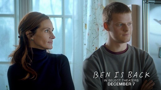 Academy Award winner Julia Roberts and nominee Lucas Hedges star in Ben is Back, coming to select theaters December 7. | Ben is Back