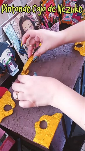 Caja de Nezuko en cartón: Manualidades y Pintura