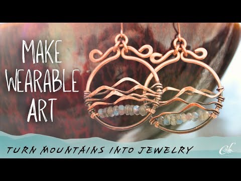 From Landscape to Wearable Art | Mountain Skyline Copper Earrings