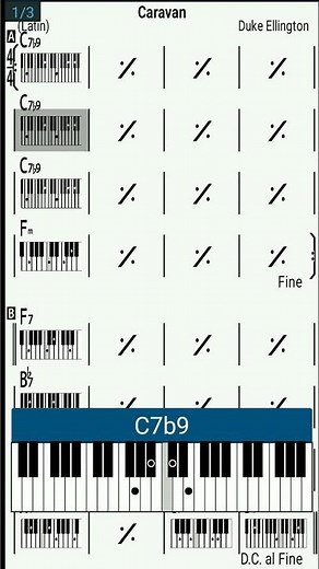 Caravan By Duck Ellington Latin-Brazil Samba Piano Tutorial#shorts