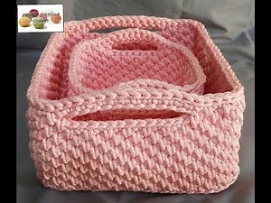 Crochet corbeille carrée