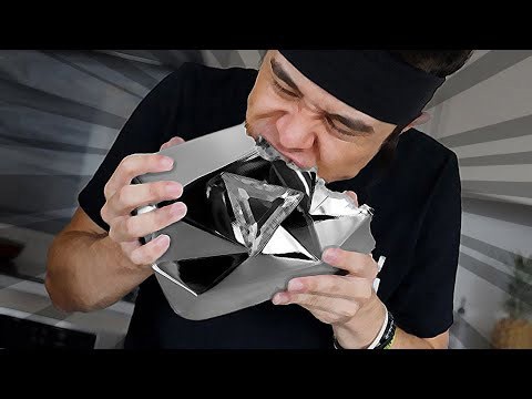 Eating my diamond play button! (in ~10 minutes)