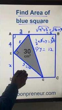 Solution to the blue square area problem