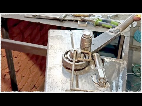 How to easily bend a metal rod || rebar bender DIY