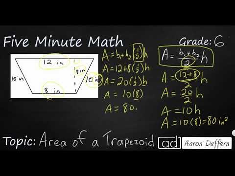 6th Grade Math Finding the Area of a Trapezoid