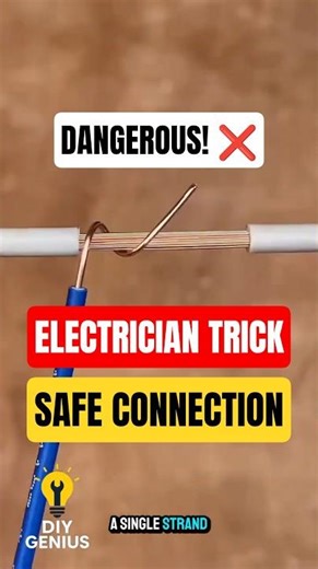 Stop Doing This! The Safe Way to Connect Solid & Stranded Wire #electrical #diy #lifehacks #shorts