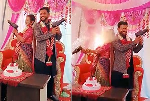 Bride Fires Gun On Wedding Day, It Backfires; Shocking Video Emerges: Watch