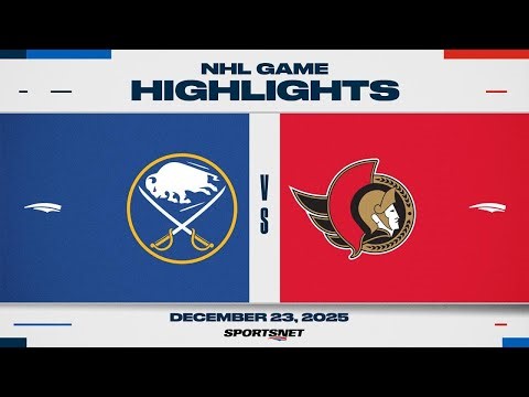 NHL Highlights | Sabres vs. Senators - December 23, 2025