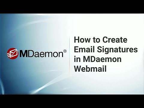 How to Create Email Signatures in MDaemon Webmail