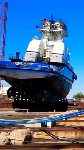 The Maritime on Instagram: "Launching a mega tugboat has never been this breathtaking! Be honest, did you also think it was going to flip? 🚢 #maritime #seafarer #shiplife #navigation #merchantnavy #shipspotting #ship"