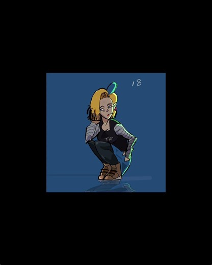 Doing some android 18 sketches b4 bed! #andriod18 #dbzfanart #artist
