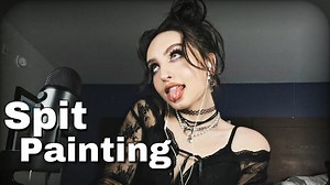 ASMR - Spit Painting ( Fast Aggressive Mouth Sounds, Hand Movements, Personal At