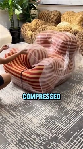 How to compress a couch into a small box #sofa #viral #fact #reelsfb #fblifestyle | Facts with ai