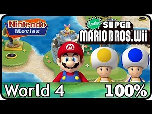 Another New Super Mario Bros. Wii - World 4 (100%, Multiplayer)