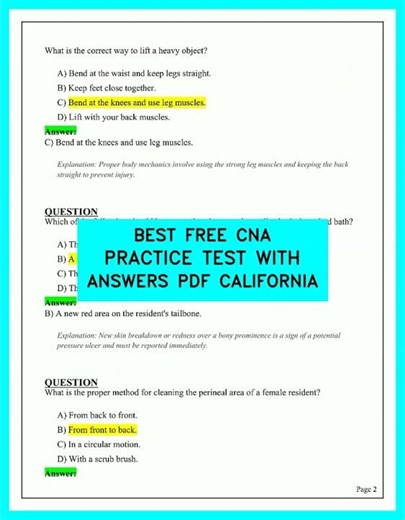 California CNA Practice Test (Free PDF): Pass Your Exam Fast!