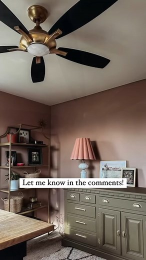 are YOU a fan? I really wanted to add a new (and prettier) fixture to my home office, but the budget didn't allow it. So we got creative and now I want to paint all of our fans! Here's the link to the simople tutorial: https://www.therurallegend.com/post/ceiling-fan-makeover #trlmakeover #affordablestyle #ceilingfans | The Rural Legend