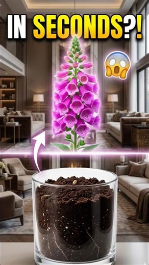 Foxglove Growth Timelapse 🌸 Seed to Bloom in Seconds! #shorts #education #timelapse