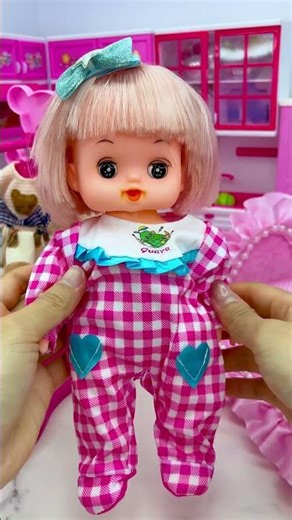 Satisfying With Unboxing Doll Morning Routine Toys, ASMR Video #shorts