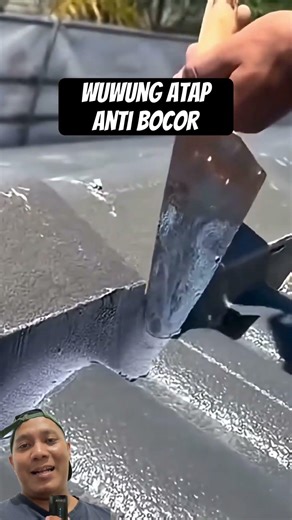 Coating the roof ridge using waterproofing #shorts #craft #diy #carpentry #construction