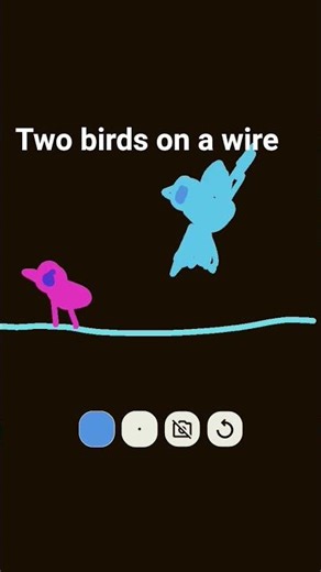 Two birds on a wire one try to fly and the other