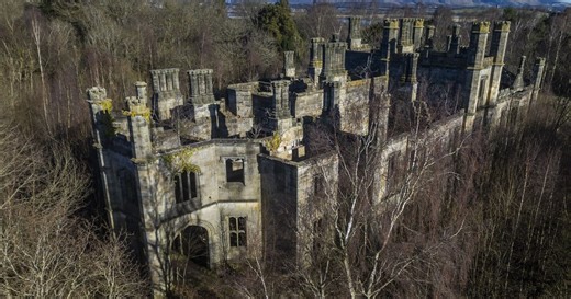 'Haunted' Scots Outlander mansion seen reclaimed by nature in creepy photographs
