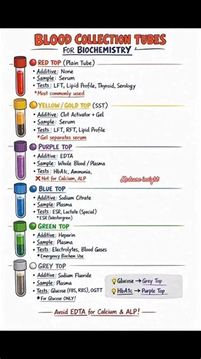 Blood Collection Tubes For Biochemistry #education #medical #yt #fyp #shorts #blood #biochemistry