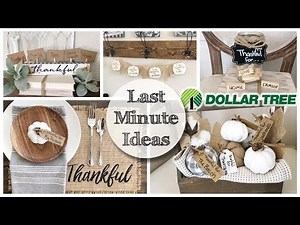 Last Minute Dollar Tree Thanksgiving Ideas! | 5 PROJECTS!