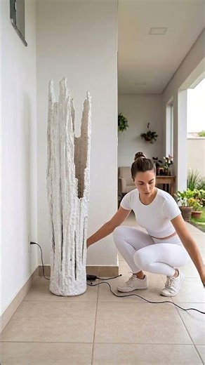 She made a luxury piece out of recyclable materials