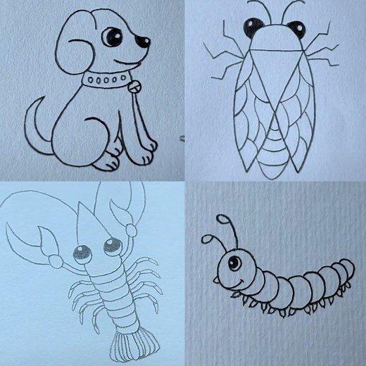 153K views · 1.9K reactions | How to Draw Animal - Easy Drawing Tutorial for Kids | PQ Creative | Facebook