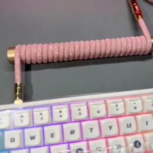 Customized Shiny Diamond Coiled Keyboard Cables USB C Type C Charge Cable Balance Bar - Etsy