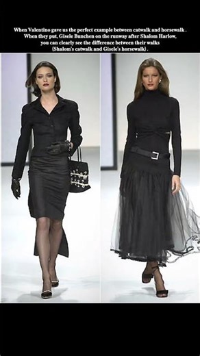 #shalomharlow & #giselebündchen for #valentino fall2000 #supermodels #catwalk #horsewalk #explore