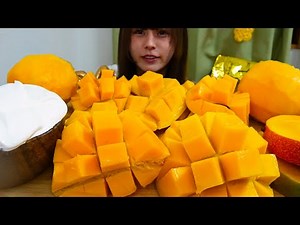 🥭 ASMR Mango Feast! Big Eating Sounds 🔥 #Mukbang #ASMR #MangoLover