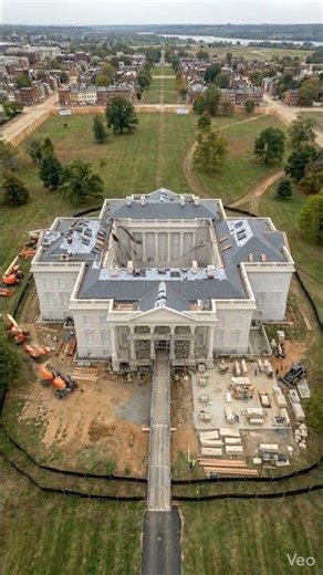 HOW THE WHITE HOUSE WAS BUILT 🔥 #usa #aiconstruction #constructiontimelapse #aibuild