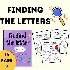 Alphabet Hunt! | Finding the Letter | Alphabet Recognition Worksheets A - Z - Etsy