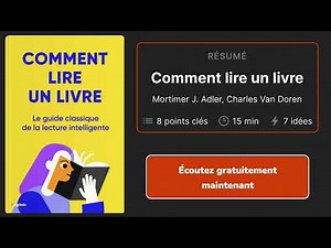 COMMENT LIRE UN LIVRE | LIVRE AUDIO