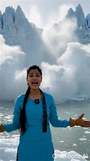 Ice calving #shorts #aivideo #trending #calving