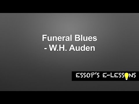 Funeral Blues by WH Auden. Matric - Grade 12 Poetry explained by ‪@EssopsElessons‬