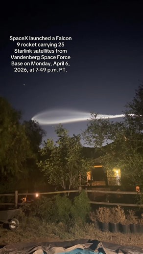 SpaceX launched a Falcon 9 rocket carrying 25 Starlink satellites Vandenberg Space Force Base