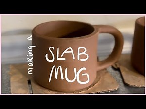 Making a Ceramic Mug without a Wheel | ASMR Slab Pottery